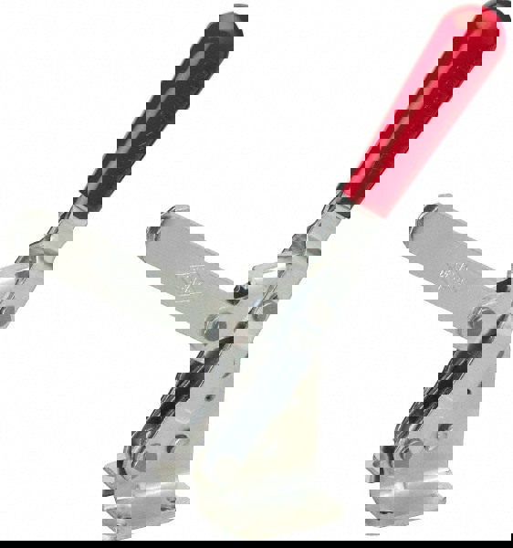 Manual Hold-Down Toggle Clamp: Vertical, 750 lb Capacity, U-Bar, Flanged Base